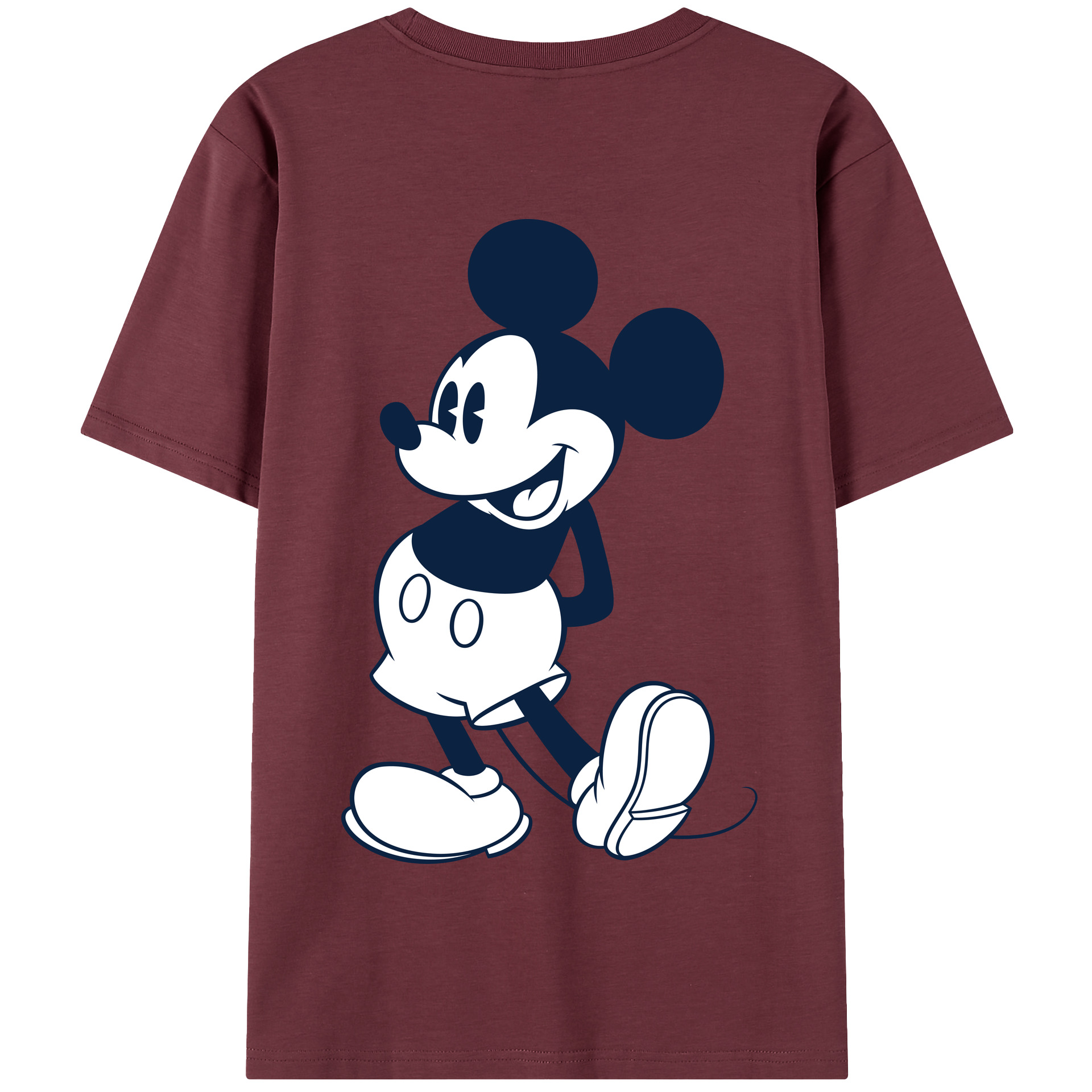 （画像用） ミッキーマウス Mickey Mouse 綿100％半袖Tシャツ（背面プリント）